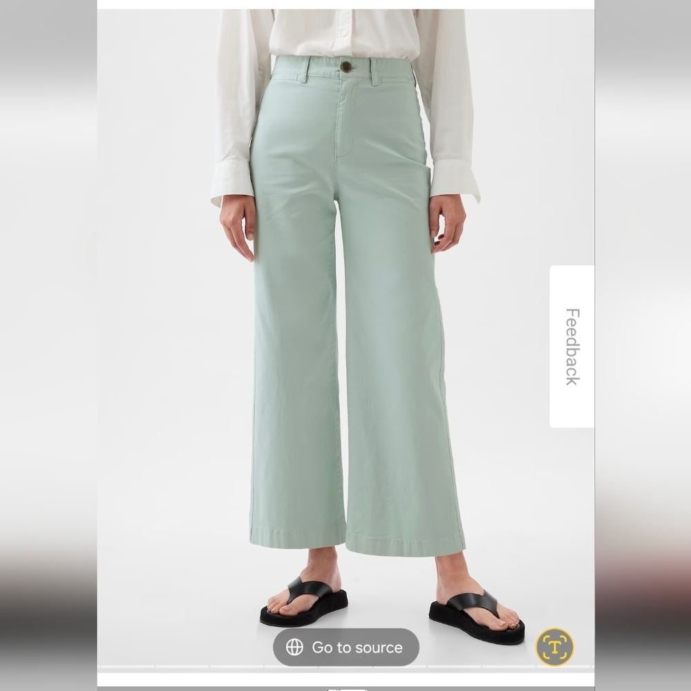 GAP High Rise Stride Ankle Pants Light Green - Picture 4 of 9